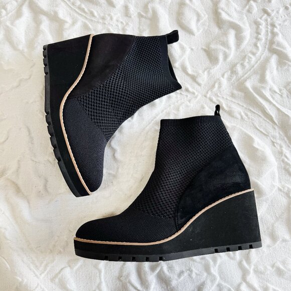 Eileen Fisher Quill Platform Wedge Bootie Size 10 New - Picture 1 of 5